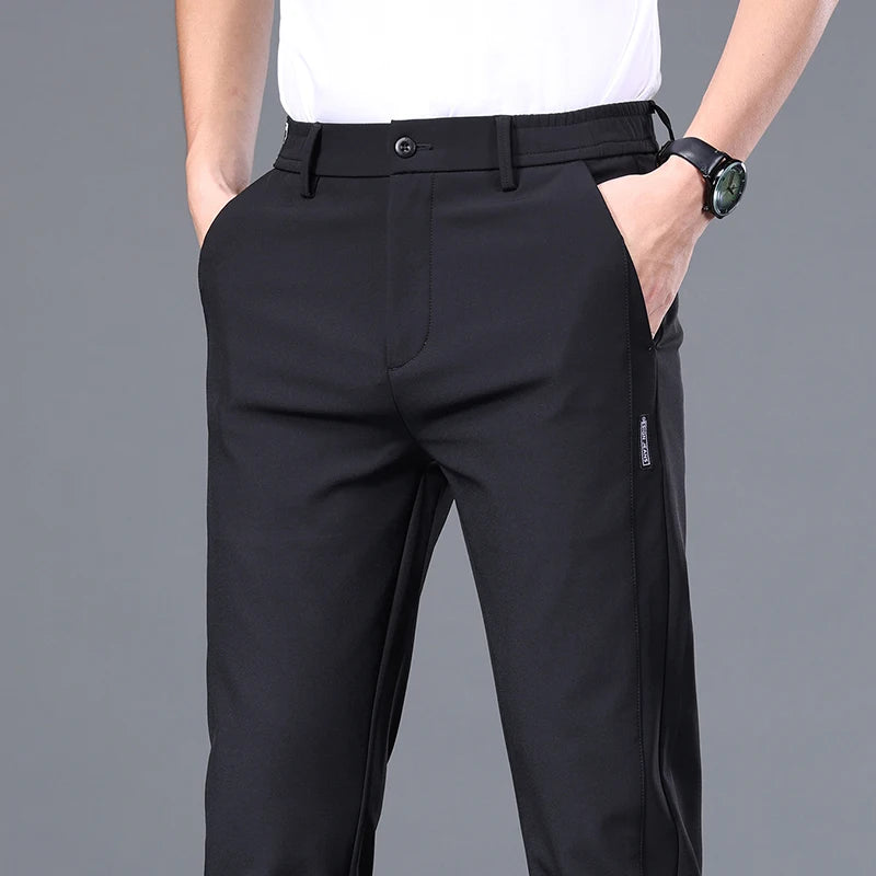 2025 Spring Summer Ultra-thin Men's Stretch Slim Straight Casual Pants High Quality Fashion Breathable Golf Sports Trousers