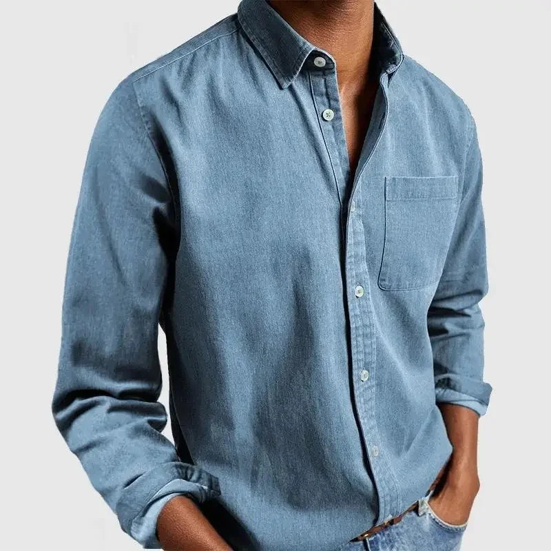 New Hot Sale Of The Season Men's Long Sleeve Collared Shirt Casual Independent Station Apparel Comfortable Fit Spring Autumn Wea