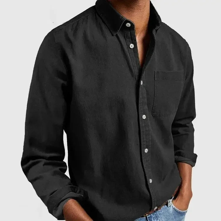 New Hot Sale Of The Season Men's Long Sleeve Collared Shirt Casual Independent Station Apparel Comfortable Fit Spring Autumn Wea