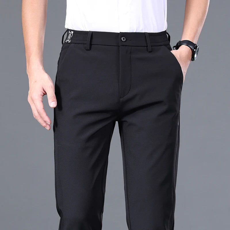 2025 Spring Summer Ultra-thin Men's Stretch Slim Straight Casual Pants High Quality Fashion Breathable Golf Sports Trousers