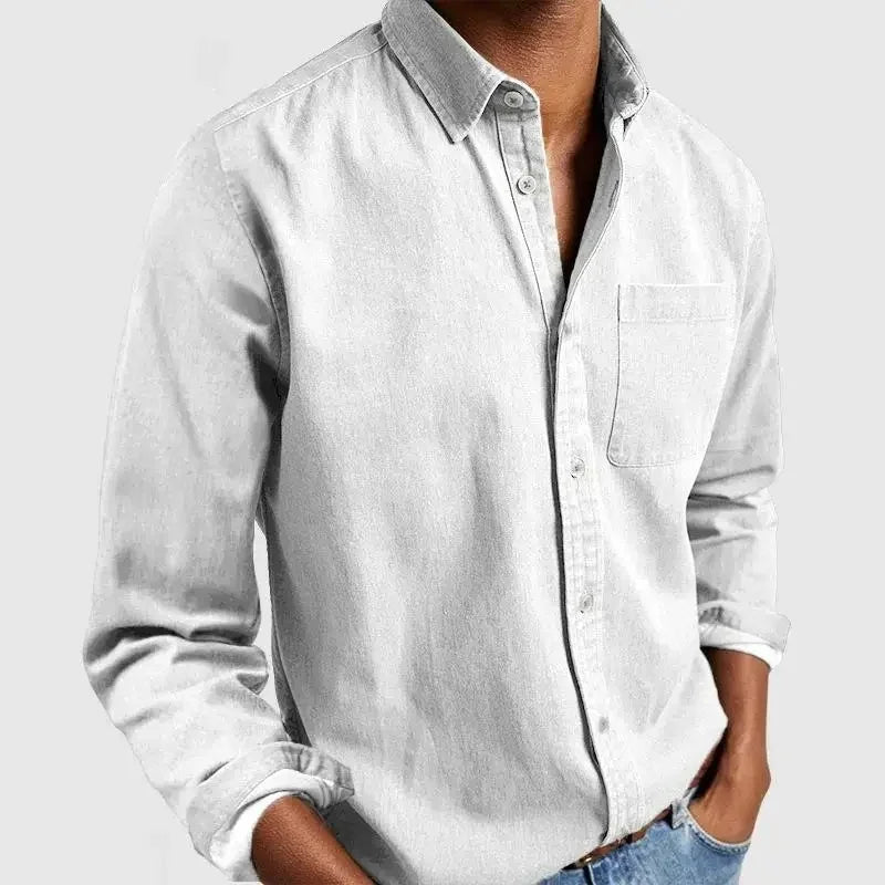 New Hot Sale Of The Season Men's Long Sleeve Collared Shirt Casual Independent Station Apparel Comfortable Fit Spring Autumn Wea