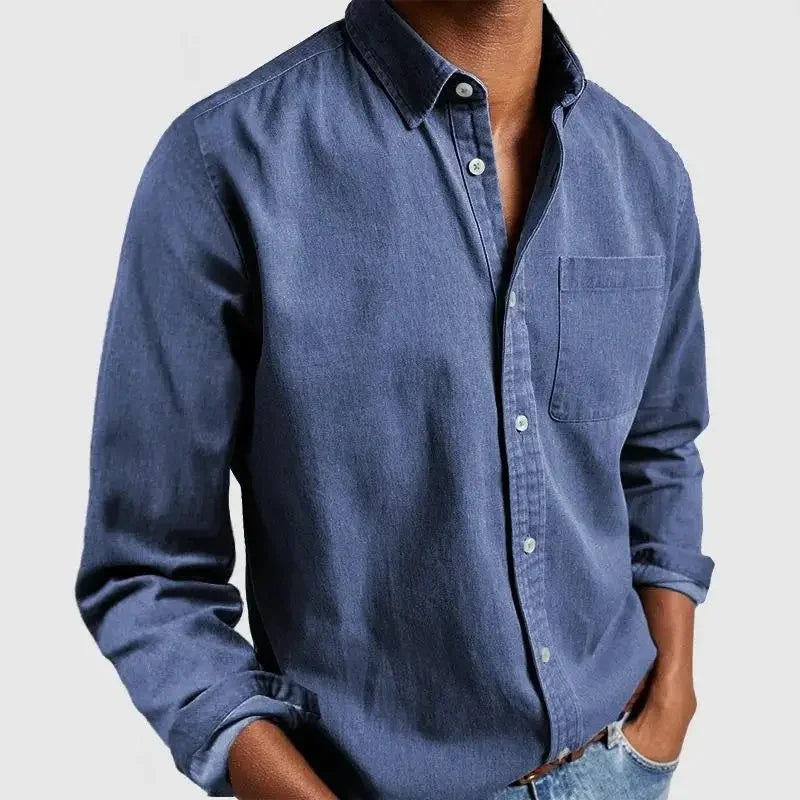 New Hot Sale Of The Season Men's Long Sleeve Collared Shirt Casual Independent Station Apparel Comfortable Fit Spring Autumn Wea