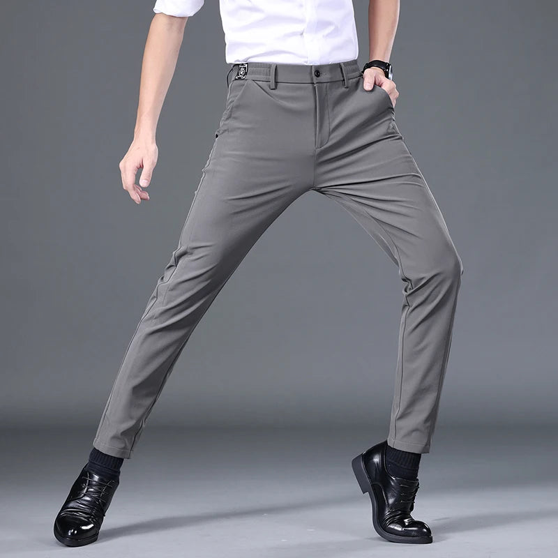 2025 Spring Summer Ultra-thin Men's Stretch Slim Straight Casual Pants High Quality Fashion Breathable Golf Sports Trousers
