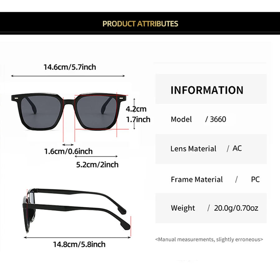 2025 Fashion New Sunglasses Men High Quality Retro Square Sunglasses Women Retro Sunglasses Women Classic Oculos De Sol Feminino