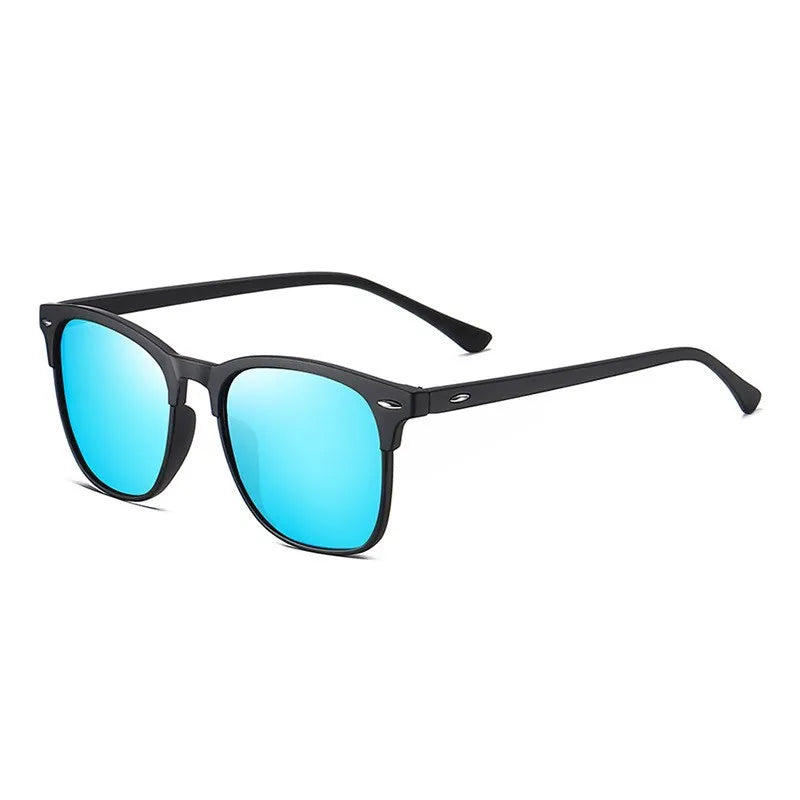 New Polarized Sunglasses Women Black Plastic Full Frame Square Sun Glasses Men Out Door Sun Eyewear Fashionable Eyeglass Uv400