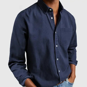 New Hot Sale Of The Season Men's Long Sleeve Collared Shirt Casual Independent Station Apparel Comfortable Fit Spring Autumn Wea