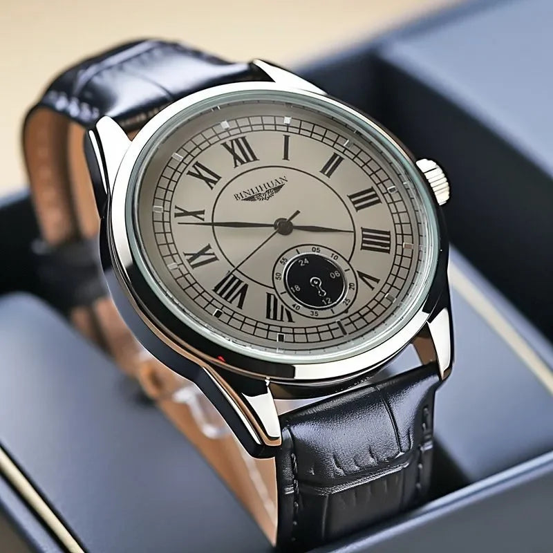 Top Brand Man Wristwatch Luxury Business Waterproof Men Watch For Men Quartz Clock Leather Men's Watches reloj Handsome 2025 New