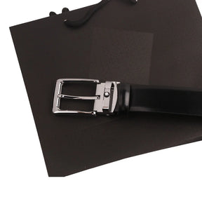 Black Leather Men's Belt - Timeless Elegance