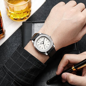 1 Pcs 2024 New Casual Leather Strap Men Sports Watch Hot Sale Fashion Cowboy Wristwatch