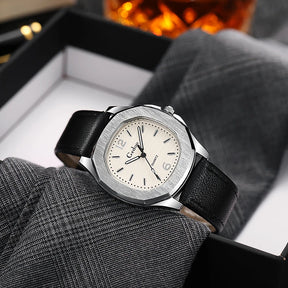 1 Pcs 2024 New Casual Leather Strap Men Sports Watch Hot Sale Fashion Cowboy Wristwatch